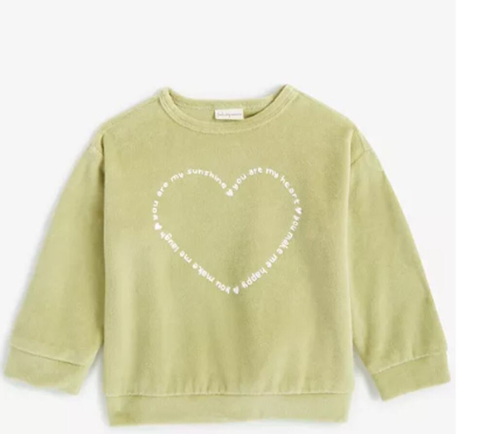 First Impressions Baby Girls Velour Sunshine Heart Top 12M
